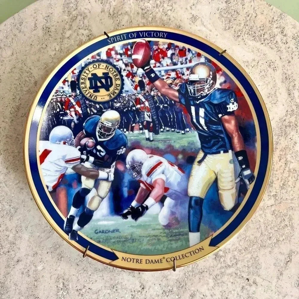 Vintage Spirit of Victory Steve Gardner Notre Dame Collectors Plate #862A Ltd Ed